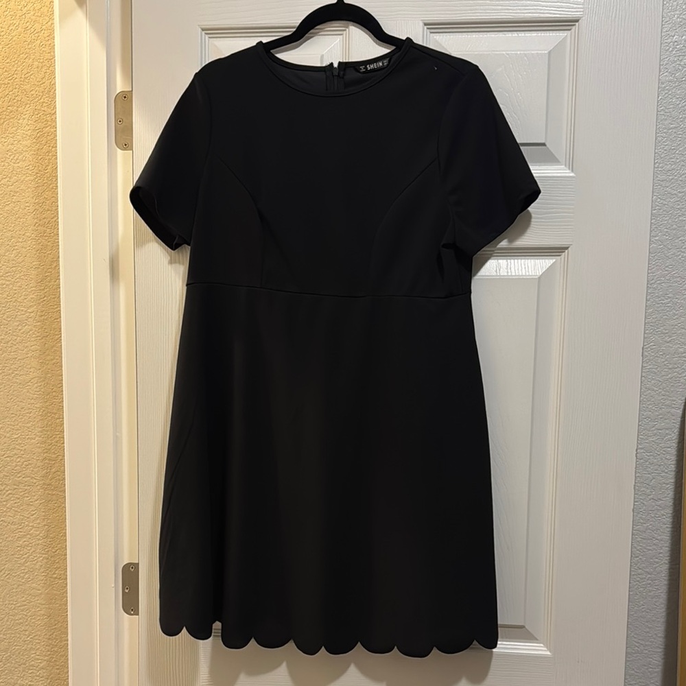 SHEIN Black A-Line Mini Dress Casual